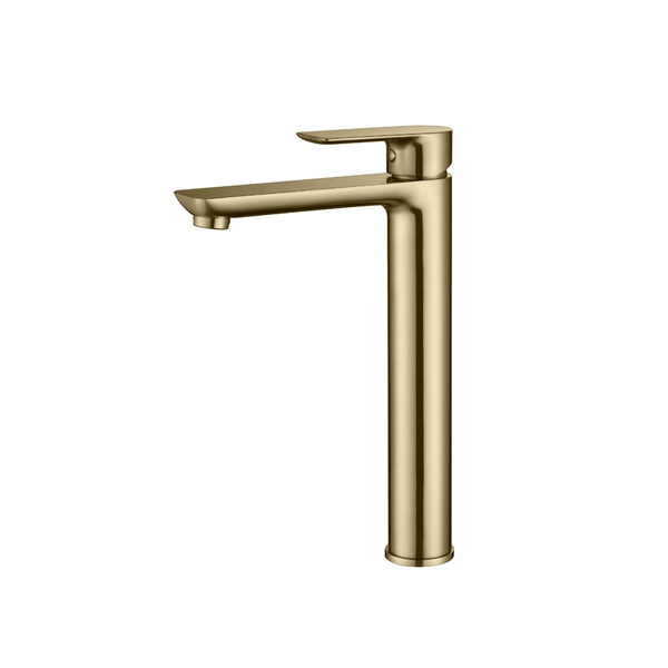 RHINO Tall Basin Mixer- Brushed Gold - VERVE BATHROOM DESIGN