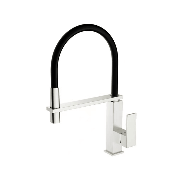 JAXON Pull-Down Sink Mixer - Black Chrome - VERVE BATHROOM DESIGN