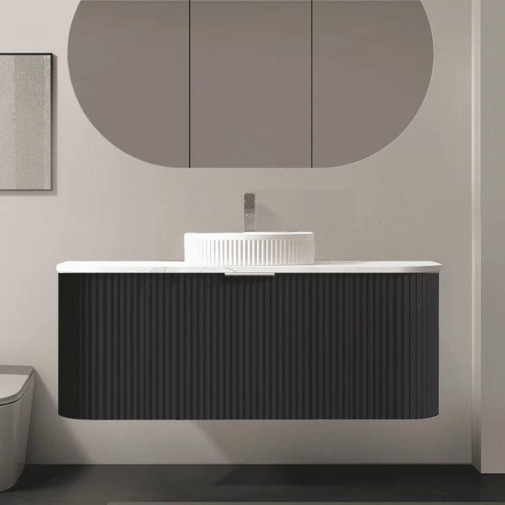 ZEHRA Single & Double Wall Hung Vanity Black - VERVE BATHROOM DESIGN