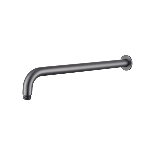 Wall Shower Arm - Brushed Gun Metal - VERVE BATHROOM DESIGN