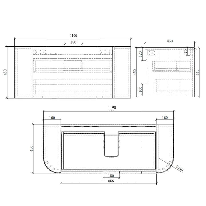 ZEHRA Single & Double Wall Hung Vanity White - VERVE BATHROOM DESIGN