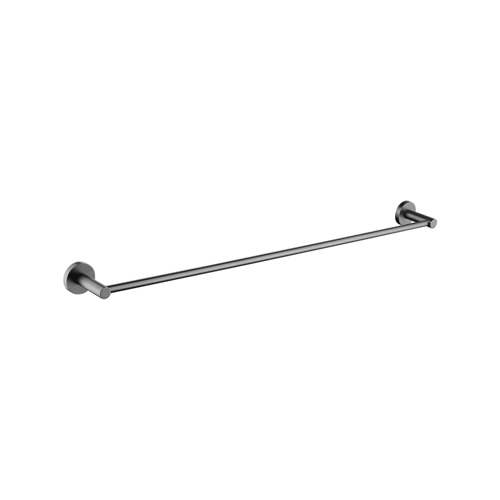 Sebastian Single Towel Rail - Brushed Gun Metal - VERVE BATHROOM DESIGN