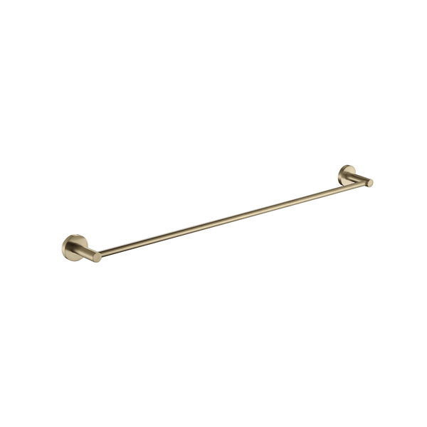 Sebastian Single Towel Rail - Brushed Gold - VERVE BATHROOM DESIGN