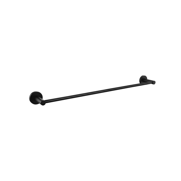 Sebastian Single Towel Rail - Matte Black - VERVE BATHROOM DESIGN