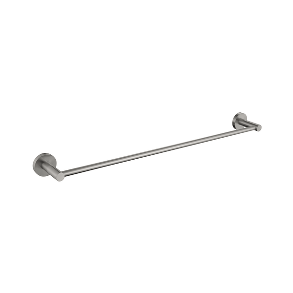 Sebastian Single Towel Rail - Brushed Nickel - VERVE BATHROOM DESIGN