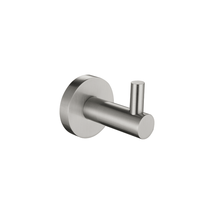 Sebastian Robe Hook - Brushed Nickel - VERVE BATHROOM DESIGN