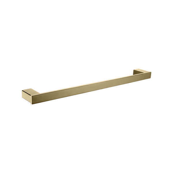 Rhino Single Towel Rail - Brushed Gold - VERVE BATHROOM DESIGN