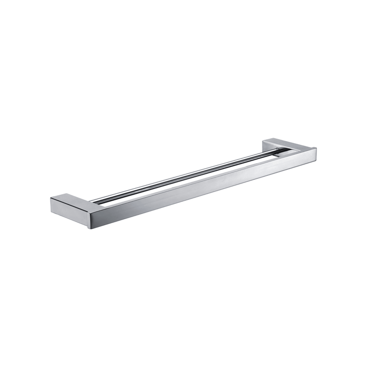 Rhino Double Towel Rail - Chrome - VERVE BATHROOM DESIGN