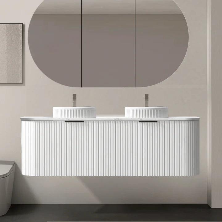 ZEHRA Single & Double Wall Hung Vanity White - VERVE BATHROOM DESIGN