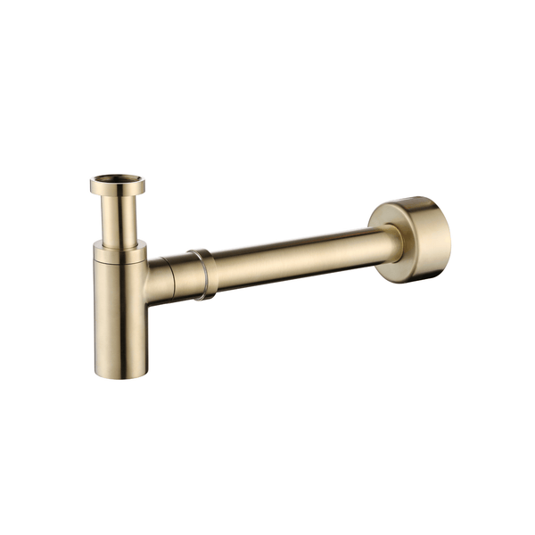 40mm Bottle Trap - Brushed Gold - VERVE BATHROOM DESIGN