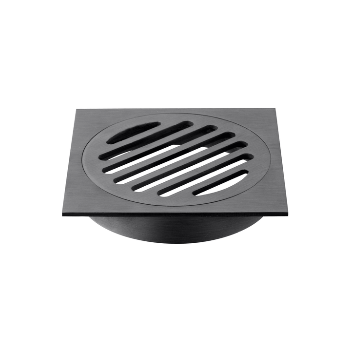 RHINO Floor Drain - Brushed Gun Metal - VERVE BATHROOM DESIGN