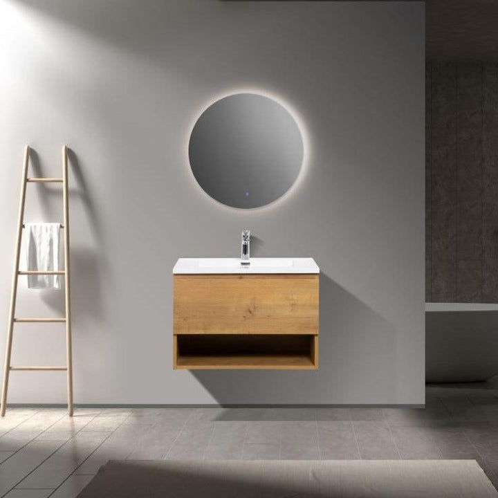 DELSA Single & Double Wall Hung Vanity Oak - VERVE BATHROOM DESIGN