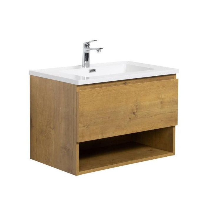 DELSA Single & Double Wall Hung Vanity Oak - VERVE BATHROOM DESIGN