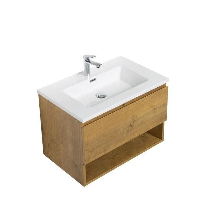 DELSA Single & Double Wall Hung Vanity Oak - VERVE BATHROOM DESIGN