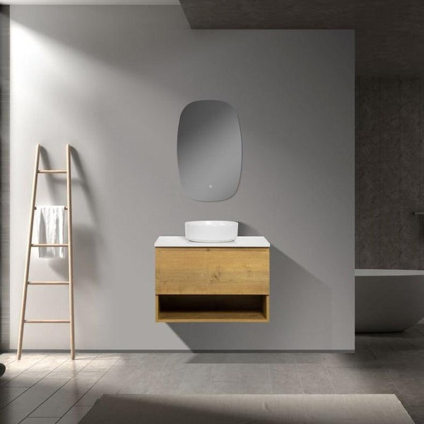 DELSA Single & Double Wall Hung Vanity Oak - VERVE BATHROOM DESIGN