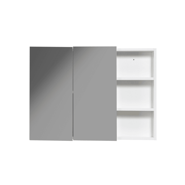 Mirror Cabinet with Open Shelf White - VERVE BATHROOM DESIGN