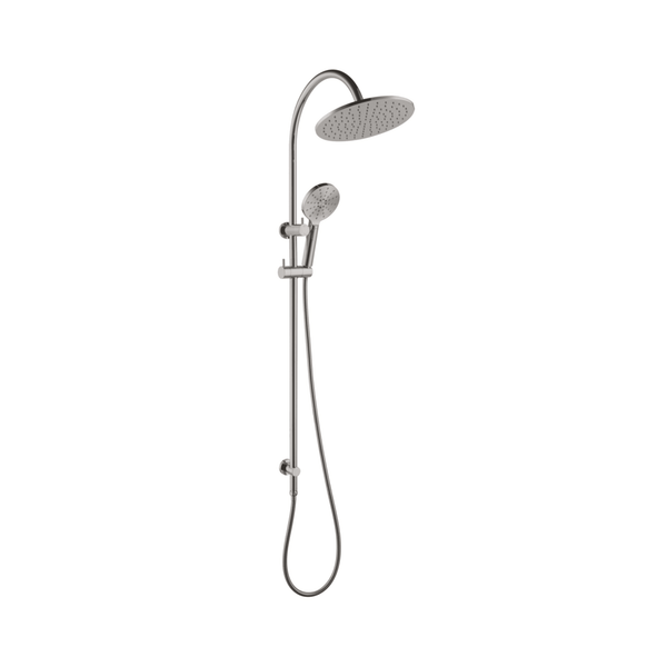 COMBINATION Twin Shower Set 2 in 1 - Brushed Nickel - VERVE BATHROOM DESIGN