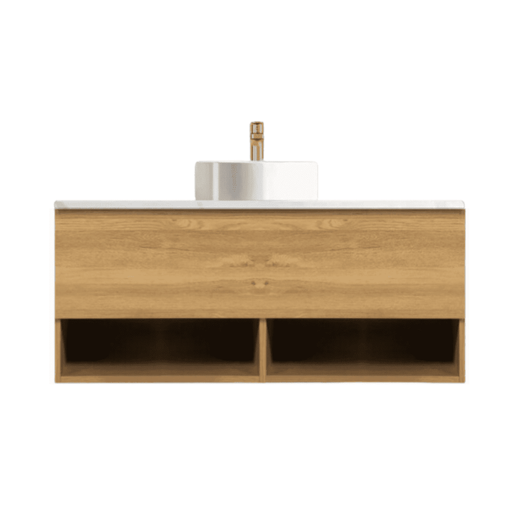 DELSA Single & Double Wall Hung Vanity Oak - VERVE BATHROOM DESIGN