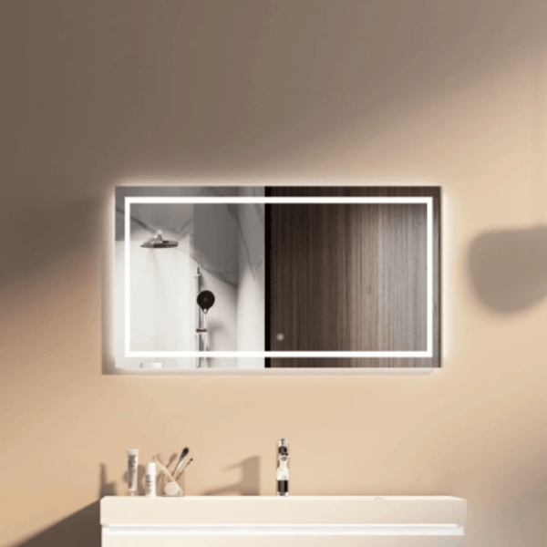 ELLSA Rectangle LED Mirror Dimmable & Anti-Fog 900*25*750mm - VERVE BATHROOM DESIGN