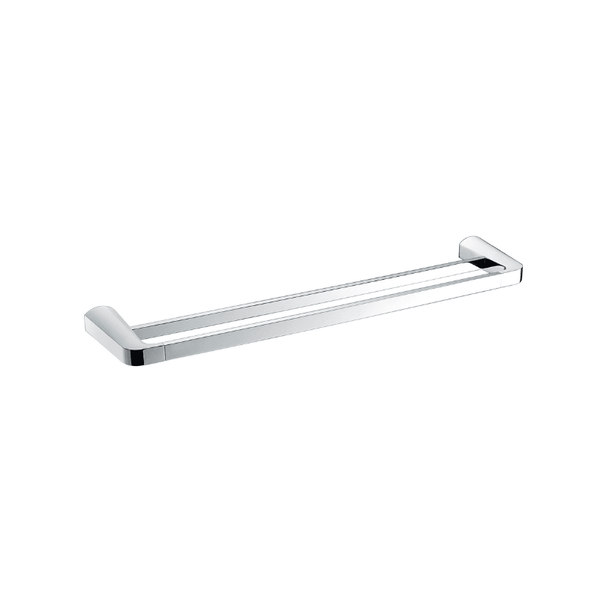 Meven Double Towel Rail - Chrome - VERVE BATHROOM DESIGN