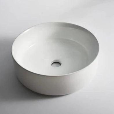 HALO 360mm Round Above Counter Basin - Gloss White - VERVE BATHROOM DESIGN