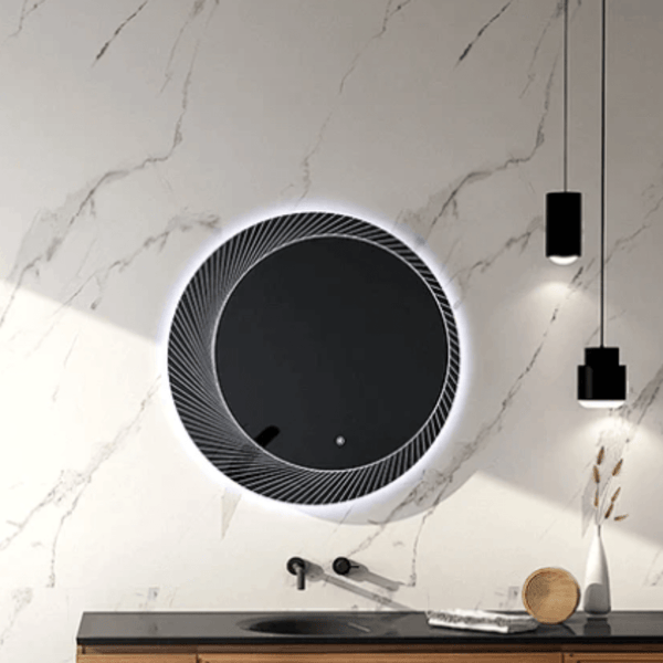 LEAH Round LED Mirror Dimmable & Anti-Fog 800mm - VERVE BATHROOM DESIGN