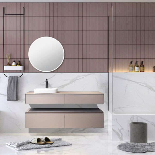 FLAWLESS Wall Hung Single Vanity Agate Grey 1600mm - VERVE BATHROOM DESIGN