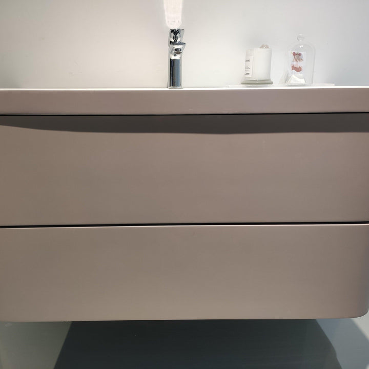 TASMAN 1000mm Wall Hung Designer Groove Single Vanity - Agate Grey - VERVE BATHROOM DESIGN