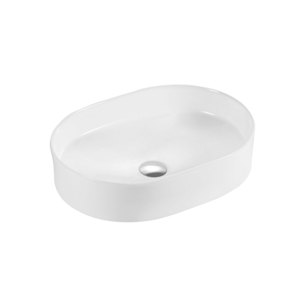 R60 OVAL Bench Basin - Shinning White - VERVE BATHROOM DESIGN