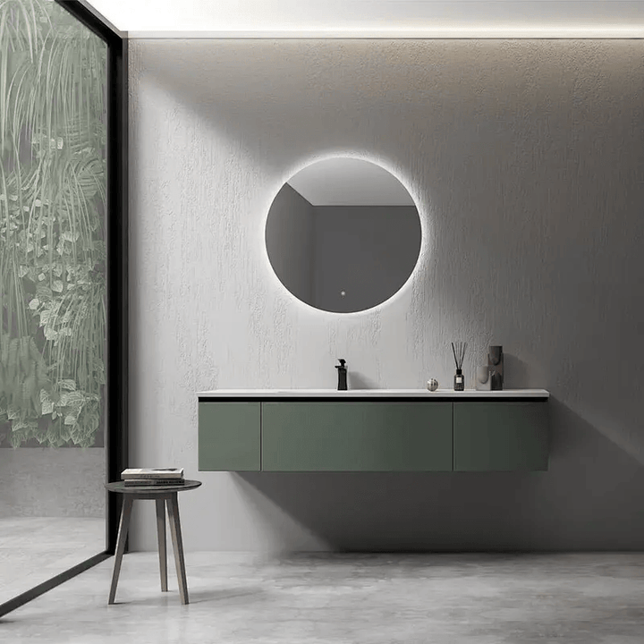 SAHARA Wall Hung Single Vanity Green 1350mm - VERVE BATHROOM DESIGN