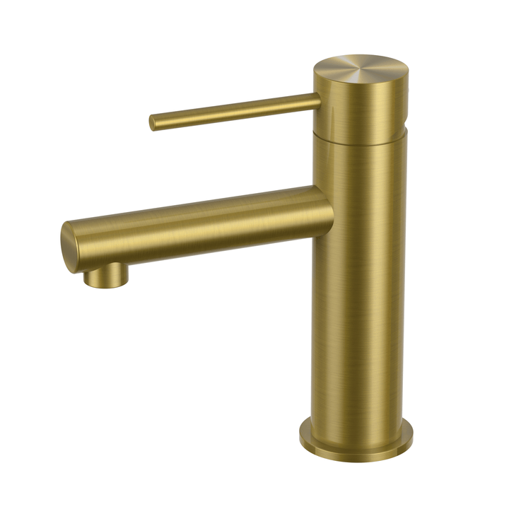 SEBASTIAN Basin Mixer - Brushed Gold - VERVE BATHROOM DESIGN