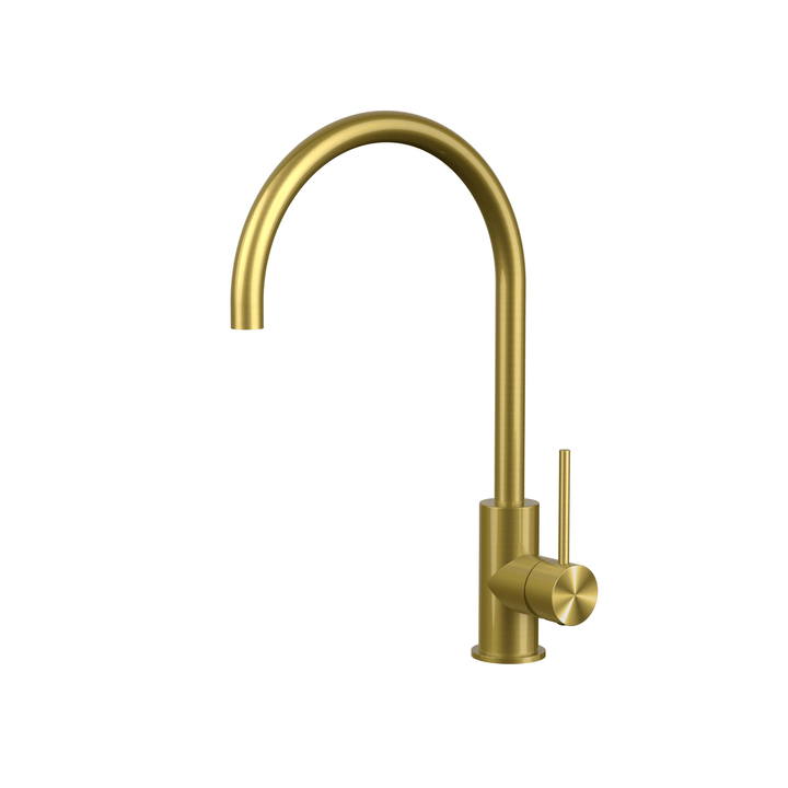 GROOVE Mixer - Brushed Gold - VERVE BATHROOM DESIGN