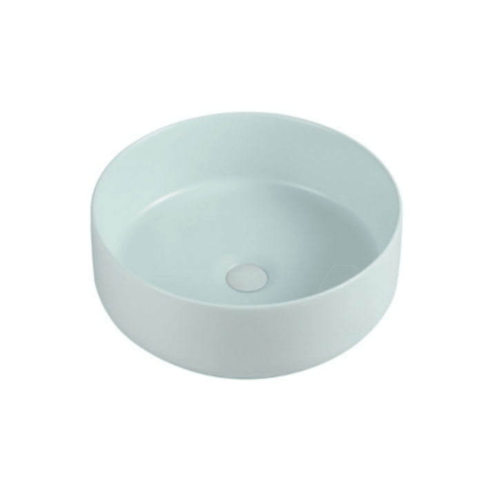 SIMPLE8 Round Ceramic Bench Basin Summer Blue - VERVE BATHROOM DESIGN