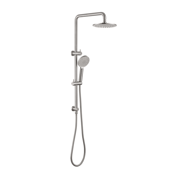 RHINO Twin Shower Set 2 in 1 Rain Shower - Brushed Nickel - VERVE BATHROOM DESIGN