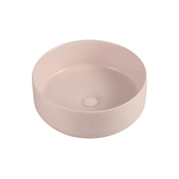 SIMPLE8 Round Ceramic Bench Basin 360x360mm - Summer Pink