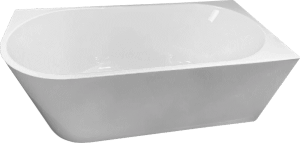 TERRENCE Acrylic Fluted Freestanding Corner Bath 1700mm Left Hand Corner