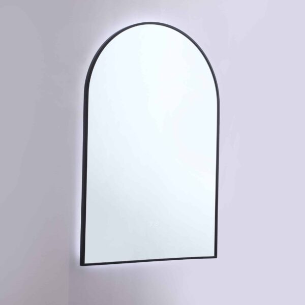 Merc Framed Arched Mirror Matte Black