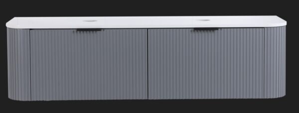 Zehra 1800 Double Wall Hung Vanity Matte Grey PU019