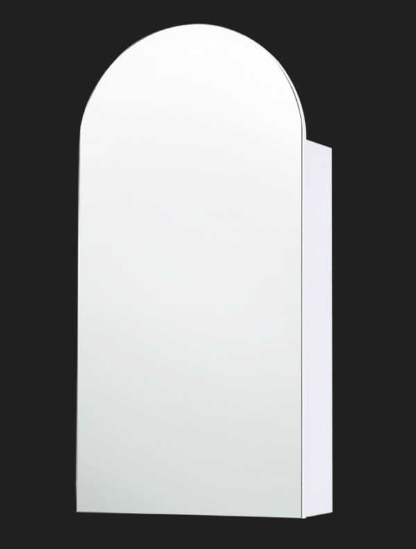 Nura Arched LED Mirror Cabinet Matte White 900*450