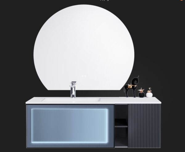 Sapphire Half Round LED Mirror