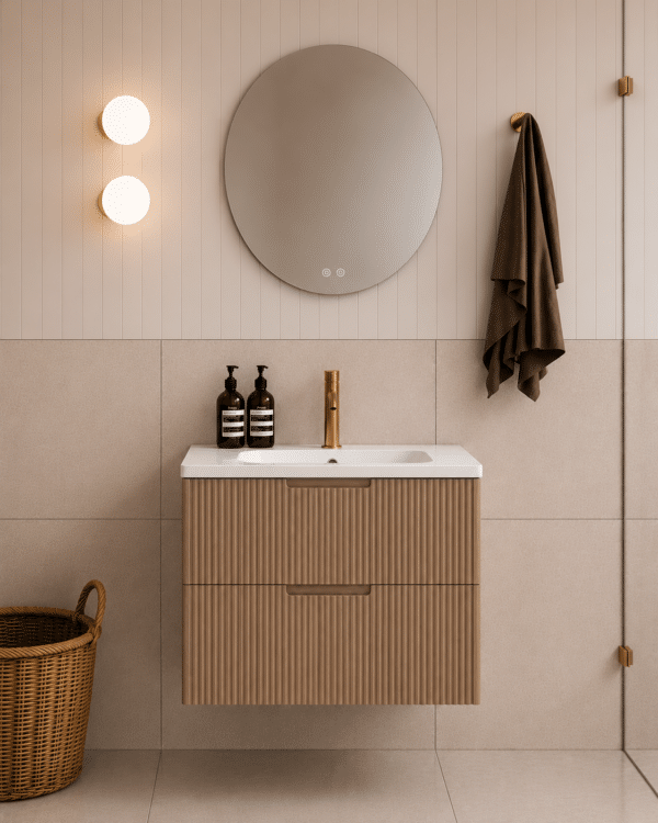 Ida Oak Wall Hung Vanity 600mm