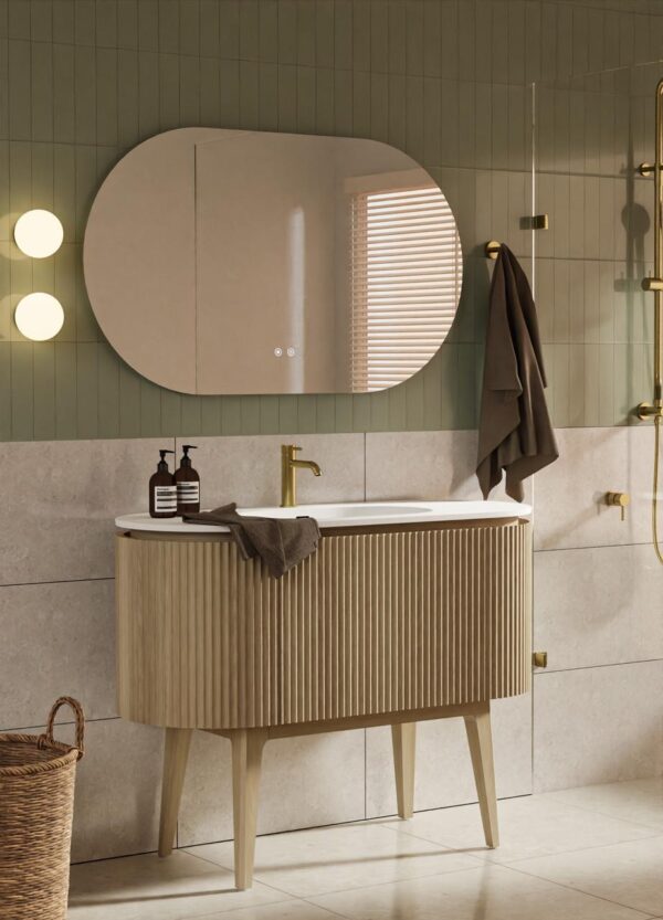 Abigail American Oak Floor Standing Vanity 1200mm