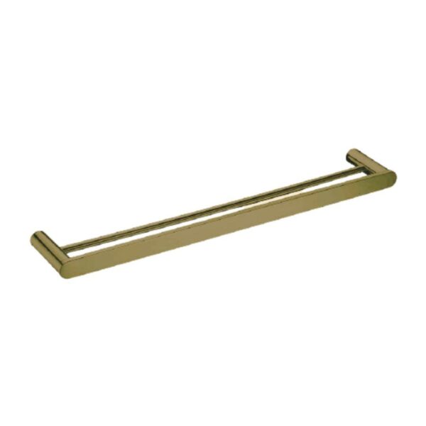 Saturn – Brushed Gold Double Towel Rail 600mm