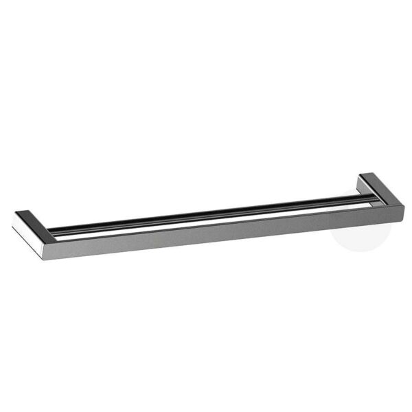 Fiona – Gun Metal Double Towel Rail 600mm