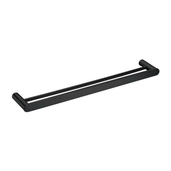 Saturn – Black Double Towel Rail 800mm