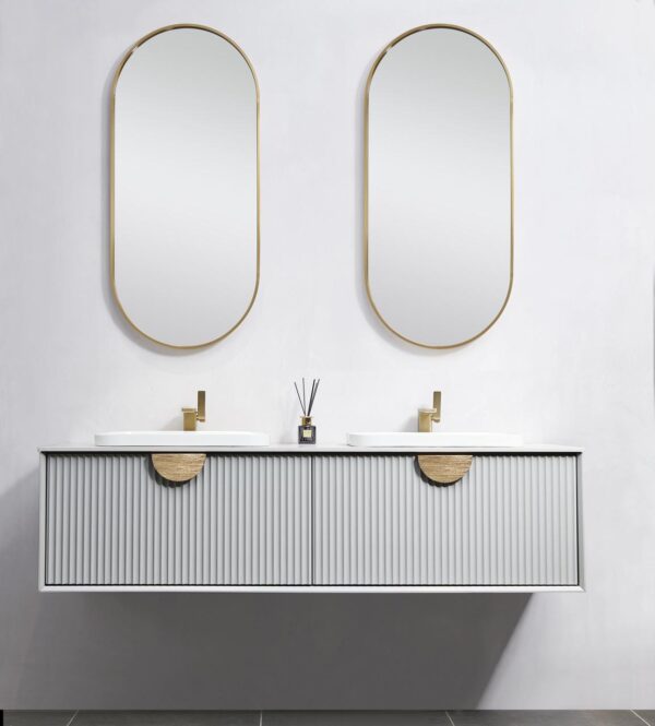 Azalea – Vanity Cabinet Wall Hung With Top & Basins 1800mm