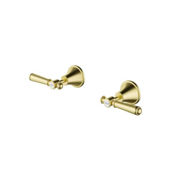 Balmoral Brushed Gold Wall Tap Set