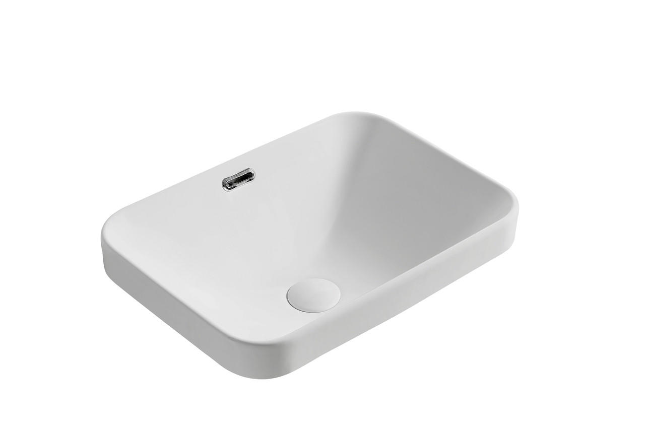 Carla 460 – Matte White Inset Basin