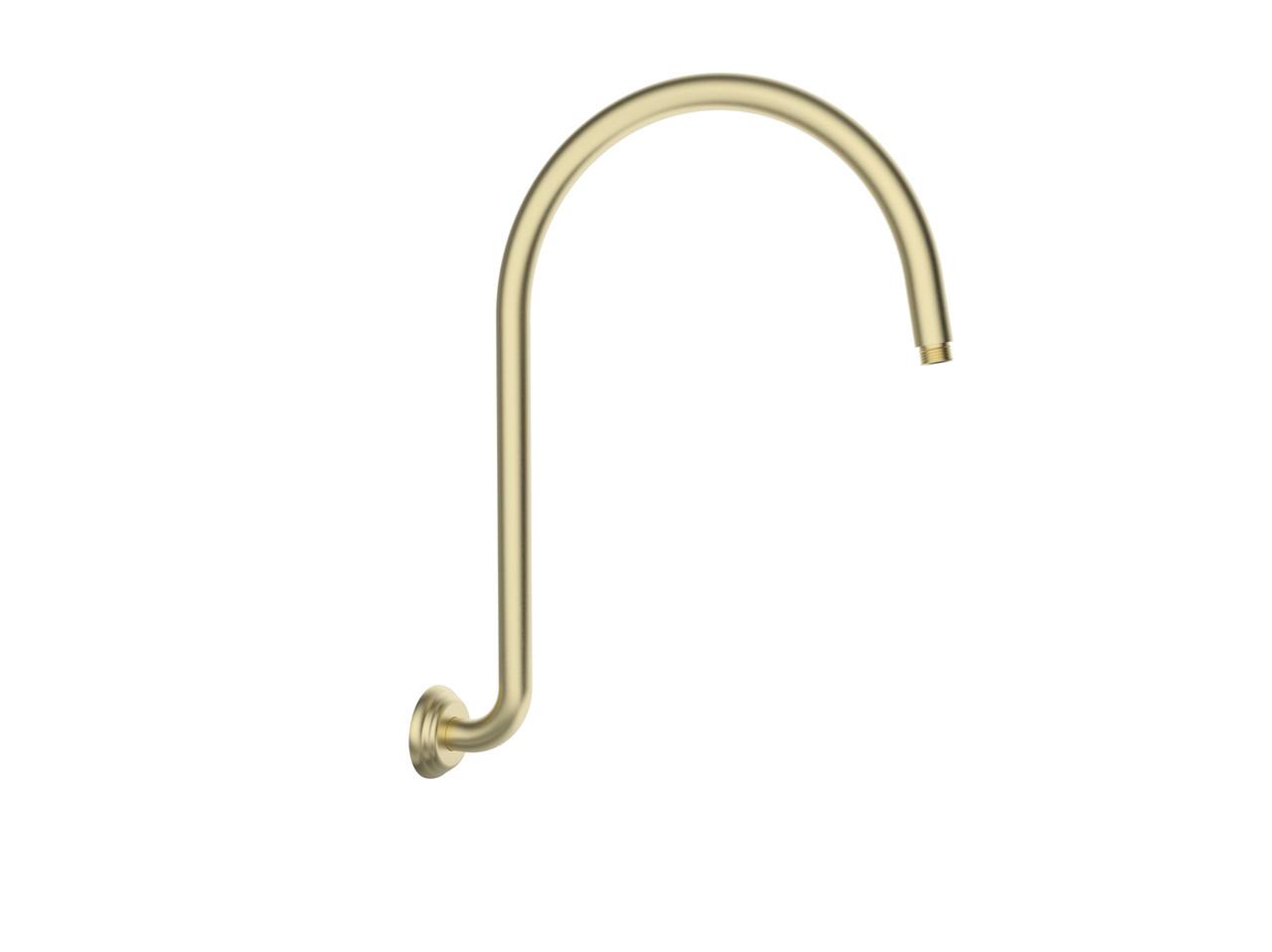 Charlotte – Brushed Gold Gooseneck Shower Arm