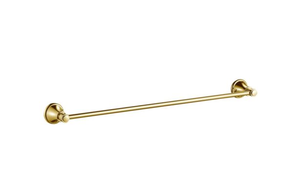 Charlotte – Brushed Gold Single Towel Rail 600mm